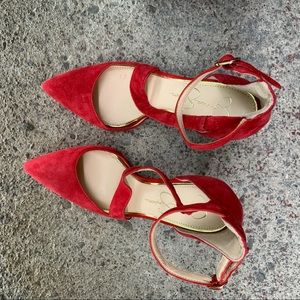 Jessica Simpson sexy suede pumps